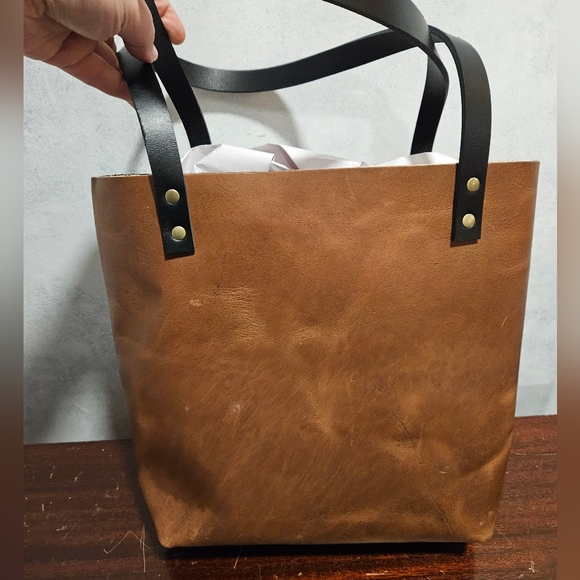 Portland Leather Goods Medium English Tan Tote - Picture 2 of 6